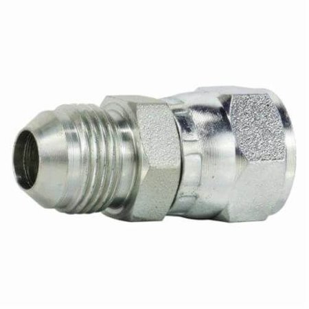 MIDLAND METAL Swivel Nut Connector, 111612 Nominal, Male JIC Flare x Female JIC Flare, Steel 65041212